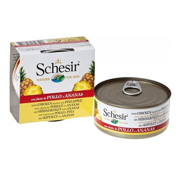 Schesir Jöle İçinde Tavuklu Ananaslı Köpek Konservesi 150gr