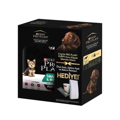 Pro Plan Puppy Small Sensitive Somonlu Küçük Irk Hassas Yavru Köpek Maması 3 kg + Ölçü Kabı ve Eğitim Pedi Hediyeli