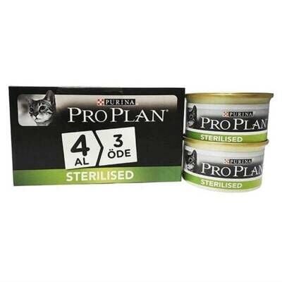 Pro plan Sterilised Somonlu Yetişkin Kedi Konservesi 85 gr (4 AL 3 ÖDE)
