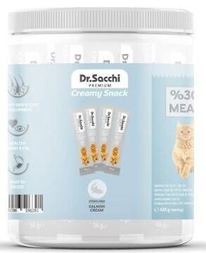 Dr.Sacchi Creamy Sıvı Somonlu Kısırlaştırılmış Kedi Ödülü 30 Adet