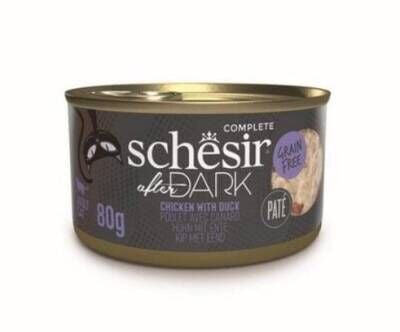 Schesir After Dark Sos İçinde Tavuk Etli ve Ördek Etli Tahılsız Yetişkin Kedi Konservesi 80 gr