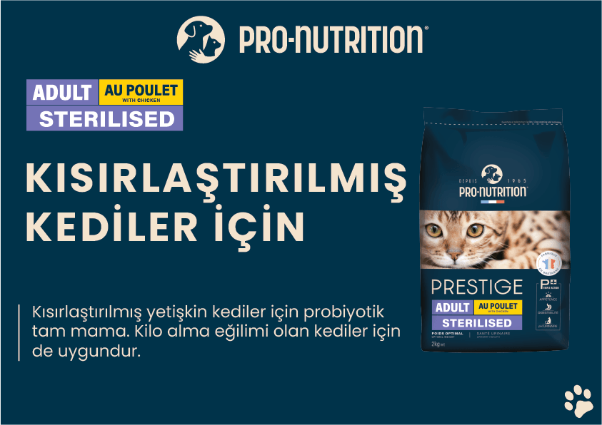 Pro Nutrition Prestige Adult Sterilised Yetişkin Kısırlaştırılmış Tavuklu Kedi Maması 2Kg