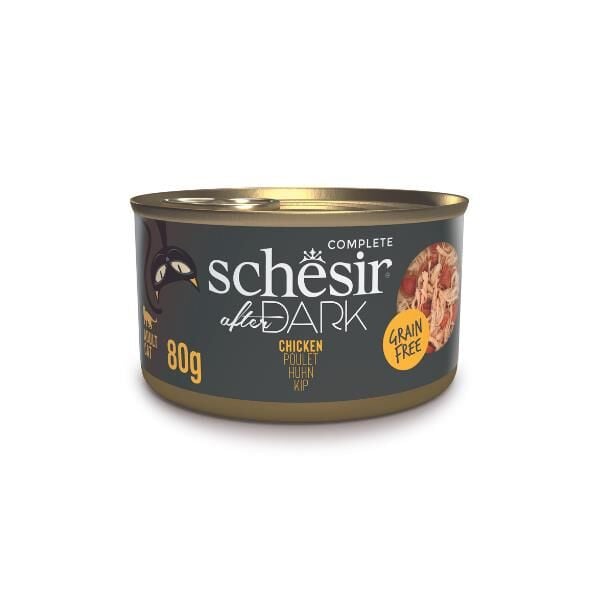 Schesir After Dark Et Suyunda Tavuklu Yetişkin Kedi Konservesi 80 gr