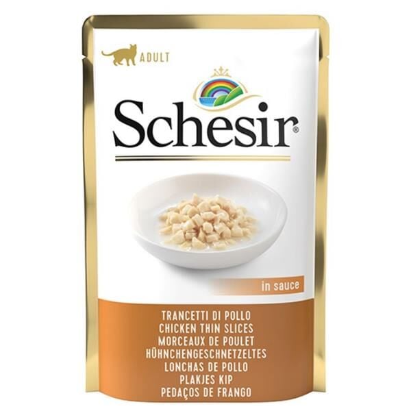Schesir Gravy Soslu ve Tavuklu Pouch Kedi Maması 85gr