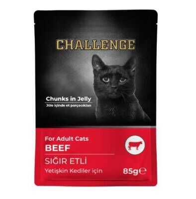 Challenge Pouch Sığır Etli Yetişkin Kedi Konservesi 85 gr
