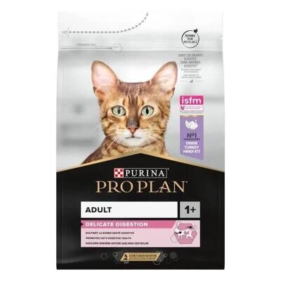 Pro Plan Delicate Hassas ve Seçici Yetişkin Kediler İçin Hindili ve Pirinçli Kedi Maması 3 kg