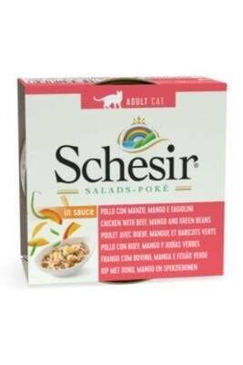Schesir Salads Poke Tavuk Sığır Mango Fasulyeli Kedi Salatası 85 gr