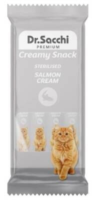 Dr.Sacchi Creamy Sıvı Kısırlaştırılmış Somonlu Kedi Ödülü 4 Lü