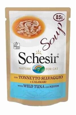 Schesir Yetişkin Kediler İçin Yabani Ton Balıklı ve Balkabaklı Kedi Çorbası 85 gr