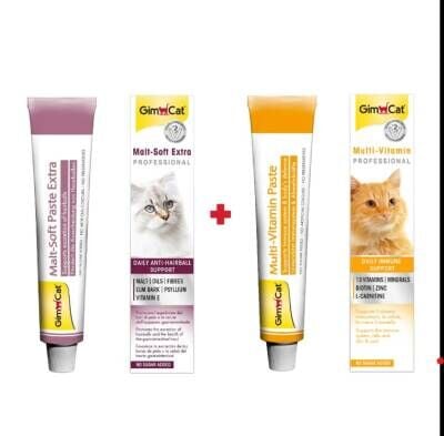 GimCat Malt Soft Extra 20 gr + GimCat Multivitamin 20 gr 2'li Set