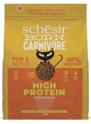 Schesir Born Carnivore Tahılsız Tavuk ve Yumurtalı Yetişkin Kedi Maması 1,25 kg