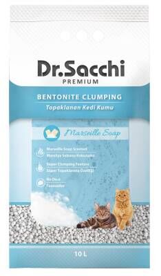 Dr.Sacchi Marsilya Sabunu Kokulu Topaklaşan Bentonit Kedi Kumu 10 lt