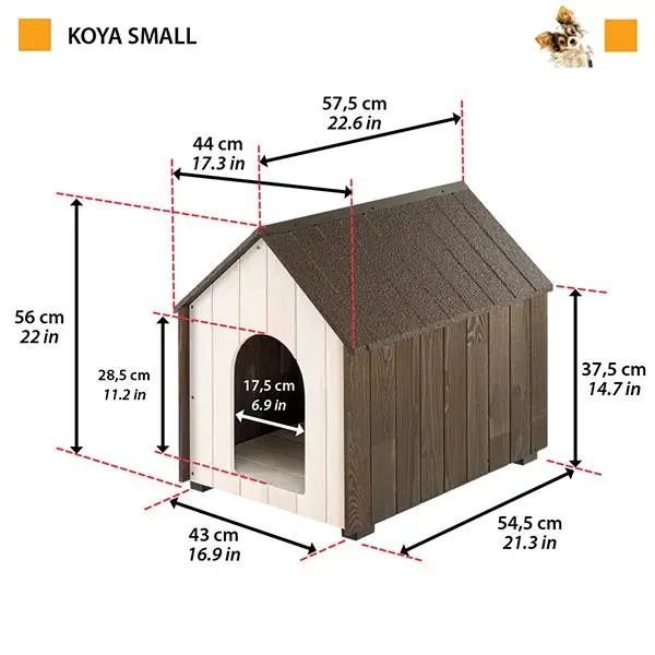 Ferplast Koya Ahşap Köpek Kulübesi S