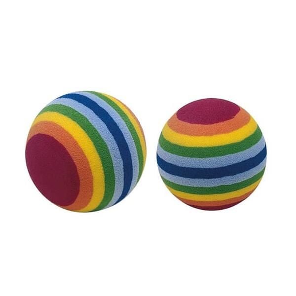 Ferplast PA 5404 Rainbow Kauçuk Top Kedi Oyuncağı 2 Adet