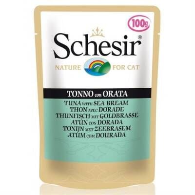 Schesir Ton Balıklı ve Çipura Pouch Kedi Maması 100 gr