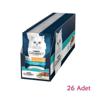 Gourmet Perle Izgara Ton Balıklı Yaş Kedi Maması 26 Adet X 85 gr