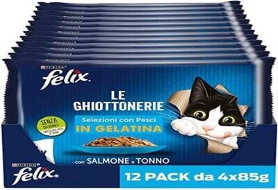 Felix Somon ve Ton Balıklı Kedi Konservesi 85 gr 4 Adet X 12 Adet
