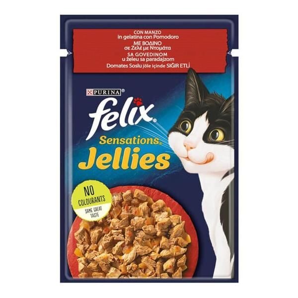 Felix Sığır Etli ve Domatesli Yetişkin Kedi Konservesi 85gr