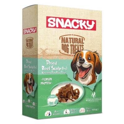 Snacky Kurutulmuş Dana Paça Derisi Köpek Ödül Maması 100 gr