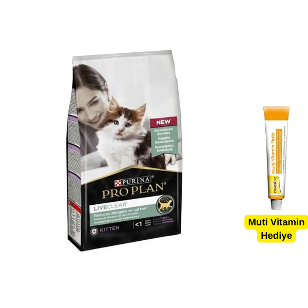 Pro Plan LiveClear Hindili Yavru Kedi Maması 1,4Kg