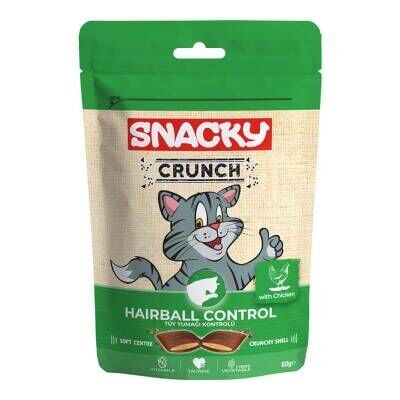Snacky Crunchy Tavuklu Kedi Ödülü Hairball Control 60 gr