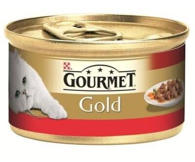 Gourmet Gold Parça Sığır Etli Soslu Konserve Yetişkin Kedi Maması 85 gr