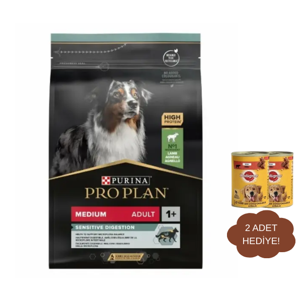 Pro Plan Medium Kuzu Etli Orta Irk Yetişkin Köpek Maması 3 Kg