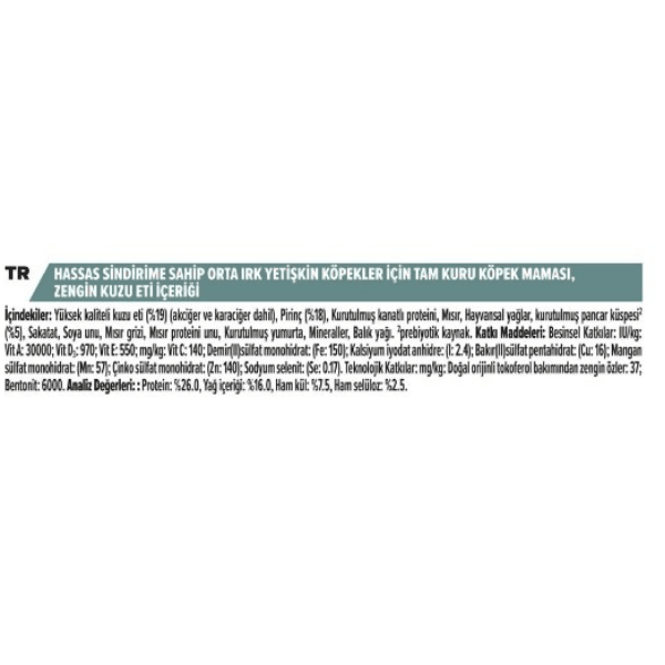 Pro Plan Medium Kuzu Etli Orta Irk Yetişkin Köpek Maması 3 Kg