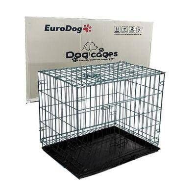 EuroDog Köpek Kafesi Siyah Dövme 107 x 71 x 78 Cm