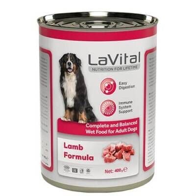 LaVital Adult Kuzulu Bağışıklık Sistemi Destekleyici Yetişkin Köpek Konservesi 400 gr