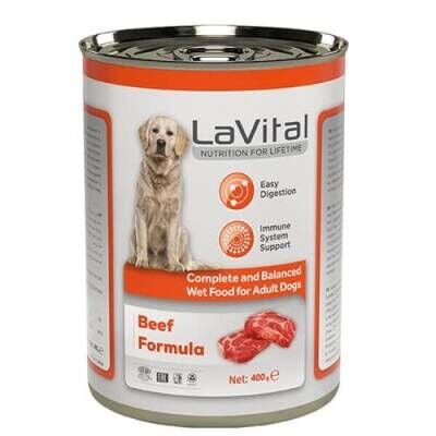 LaVital Adult Biftekli Bağışıklık Sistemi Destekleyici Yetişkin Köpek Konservesi 400 gr