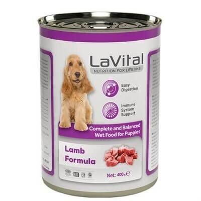 LaVital Puppy Kuzulu Bağışıklık Sistemi Destekleyici Yavru Köpek Konservesi 400 gr
