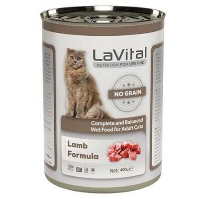 LaVital Adult Tahılsız Kuzu Etli Yetişkin Kedi Konservesi 400 gr