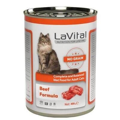 LaVital Adult Tahılsız Biftekli Yetişkin Kedi Konservesi 400 gr