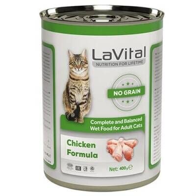 LaVital Adult Tahılsız Tavuklu Yetişkin Kedi Konservesi 400 gr