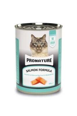 Pronature Tahılsız Kısırlaştırılmış Somonlu Ezme Yaş Kedi Maması 400 gr