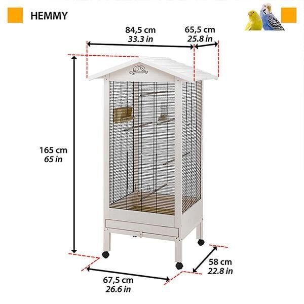 Ferplast Hemmy Büyük Ahşap Kuş Kafesi