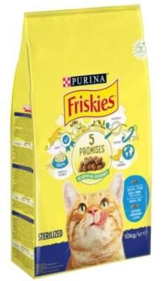 Friskies Somonlu ve Sebzeli Kısırlaştırılmış Yetişkin Kedi Maması 10 kg