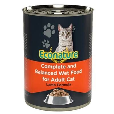 Econature Kuzu Etli Yetişkin Kedi Konservesi 400 gr