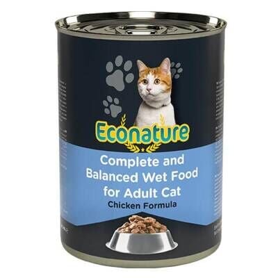 Econature Tavuk Etli Konserve Yetişkin Kedi Maması 400 gr