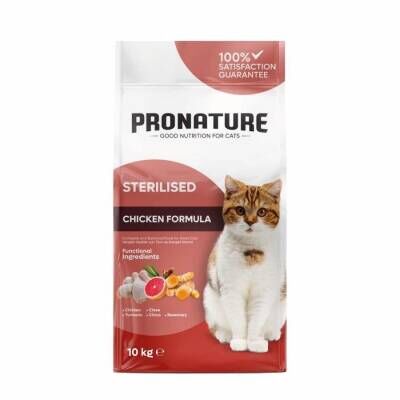 Pronature Kilo Kontrolü İçin Tavuklu ve Pirinçli Kısırlaştırılmış Yetişkin Kedi Maması 10 kg