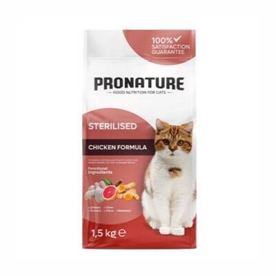 Pronature Tavuklu ve Pirinçli Kısırlaştırılmış Yetişkin Kedi Maması 1,5 Kg