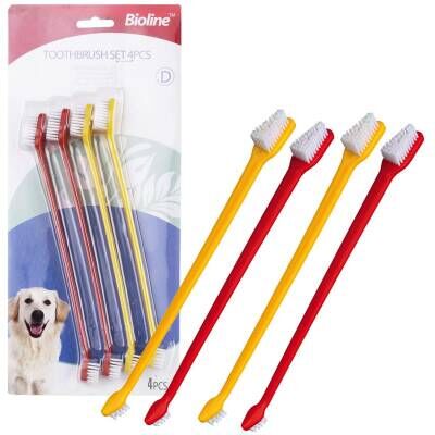 Bioline Köpek Diş Fırçası 4'lü Paket