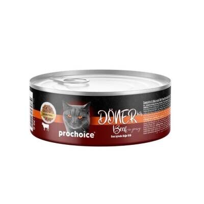 ProChoice Döner Bites Sos İçinde Sığır Etli Yetişkin Kedi Konservesi 70 Gr