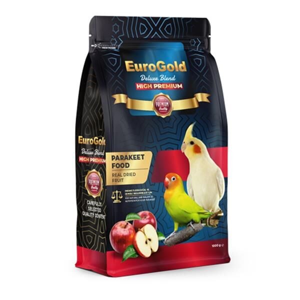 EuroGold Deluxe Elmalı Paraket Yemi 1000gr