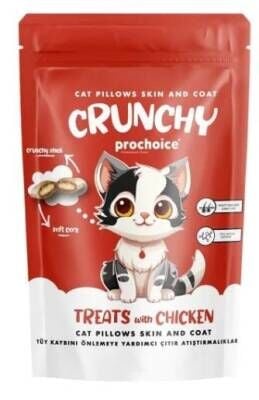 ProChoice Crunchy Skin & Coat Tüy Kaybını Önlemeye Yardımcı Tavuklu Kedi Ödül Maması 60 gr