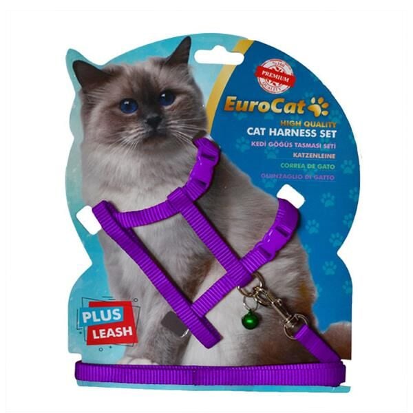 Eurocat Kedi Göğüs Tasması Mor