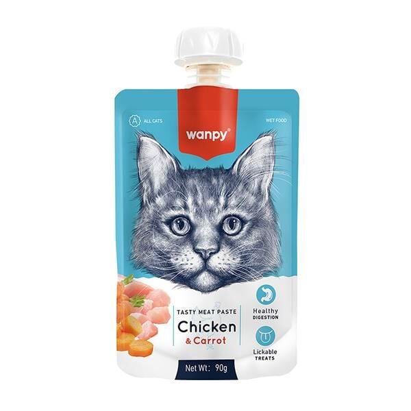 Wanpy Taze Tavuklu Havuçlu Kedi Et Ezmesi 90gr