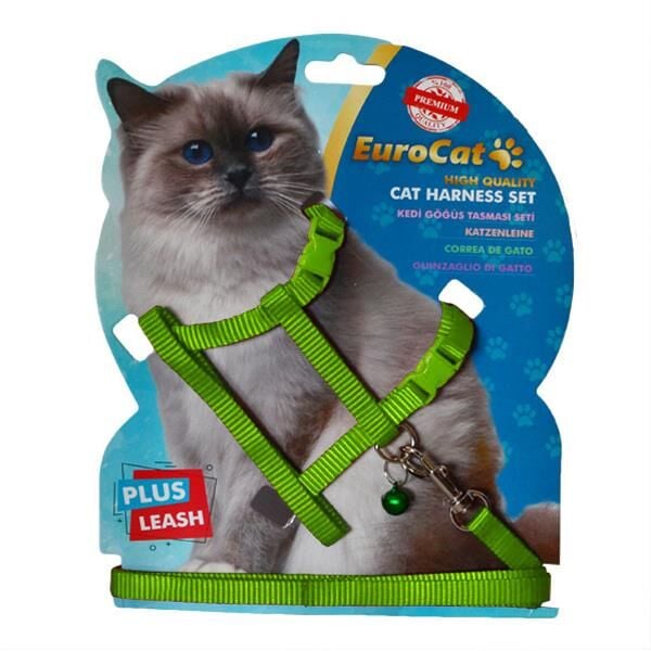 Eurocat Kedi Göğüs Tasması Yeşil