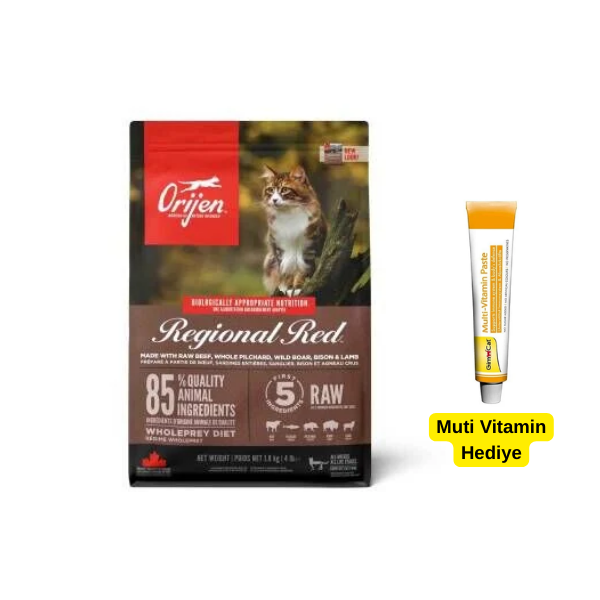 Orijen Regional Red Tahılsız Yetişkin Kedi Maması 1,8 kg